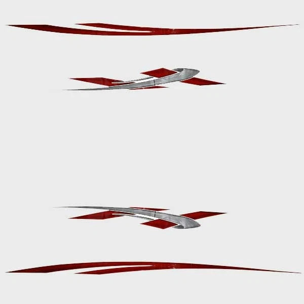 Larson Boat Graphic Decals 05730589 - Senza Red Stickers (set of 4)