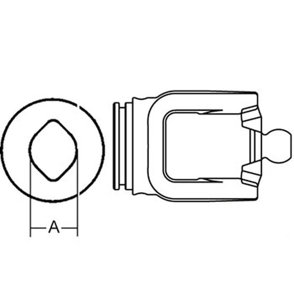 A-W341587-AI - Inboard Yoke, Used with 2aG Outer Profile Tubing