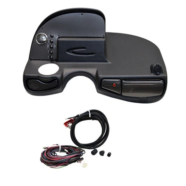 Crestliner Boat Console Dash Panel - Fish Hawk Black with Toggle