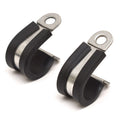 Boat Cushioned Marine Cable Hose Clamps - 1/2 Inch Stainless (pair)