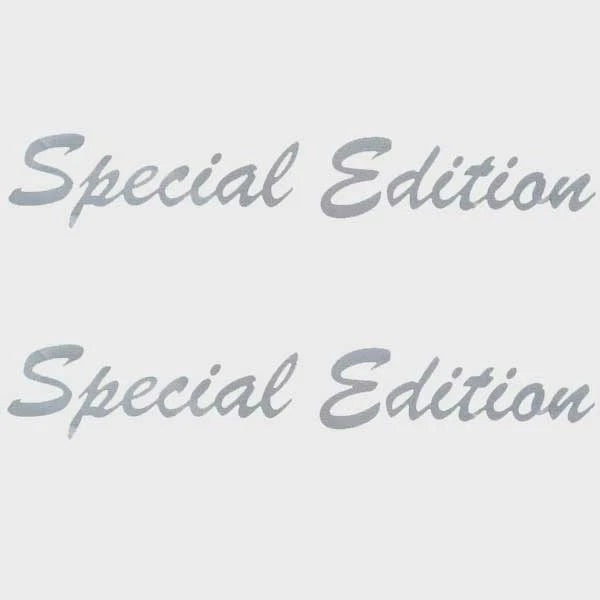 Tracker Boat Decal Stickers - Special Edition Silver (pair)