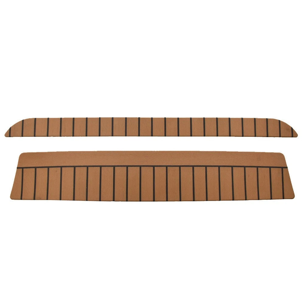 Chaparral Boat Helm Footrest Mats 60.00414 - Teak/Black (2Pc)