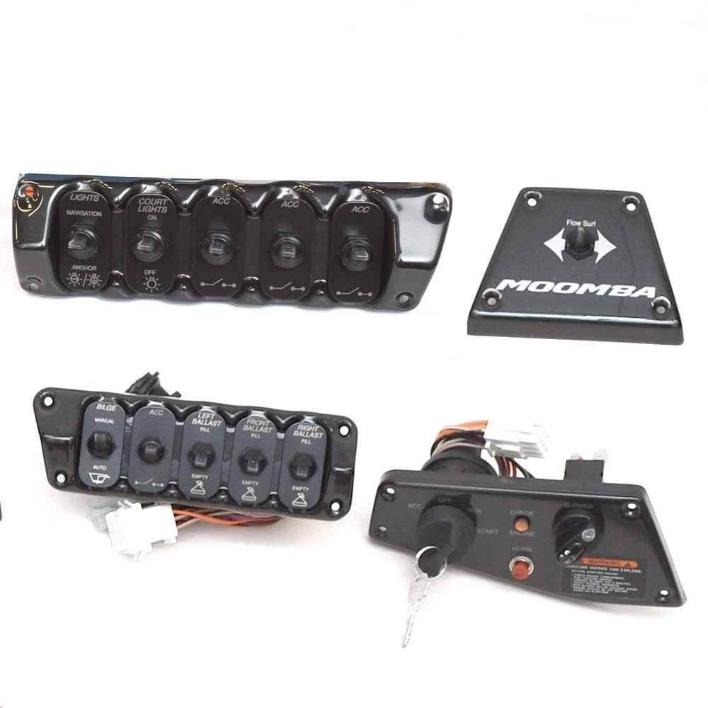 Moomba Boat Dash Panel Kit 118114 - Ignition Breaker Switches Black