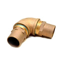 Ocean Yachts Boat Brass Elbow Fitting - 90 Degree 4 Inch Brass