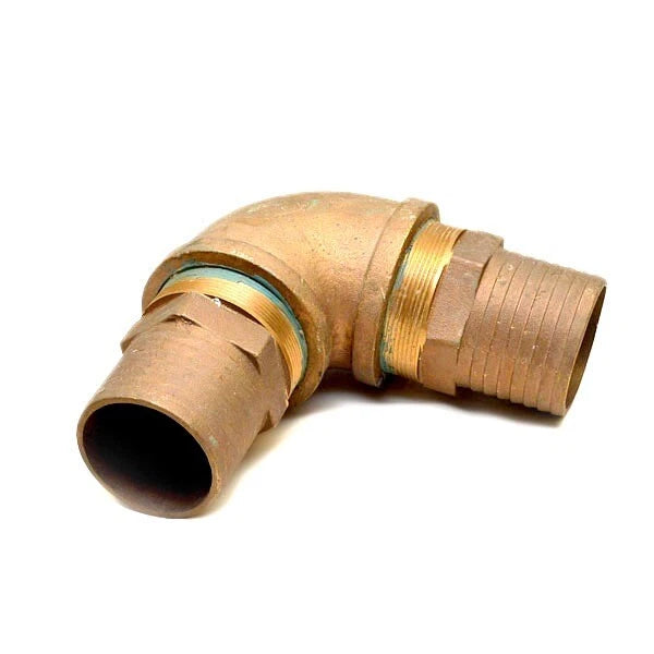 Ocean Yachts Boat Brass Elbow Fitting - 90 Degree 4 Inch Brass