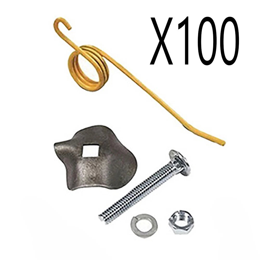 100 Pack: Hay Rake Teeth & Hold Down Clips Fits Holland