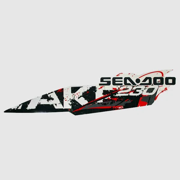 Sea Doo Boat Decal 204902049 - Wake 230 Black White Red (STBD)