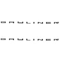 Bayliner Boat Brand Decal - Black Logo Stickers (pair)