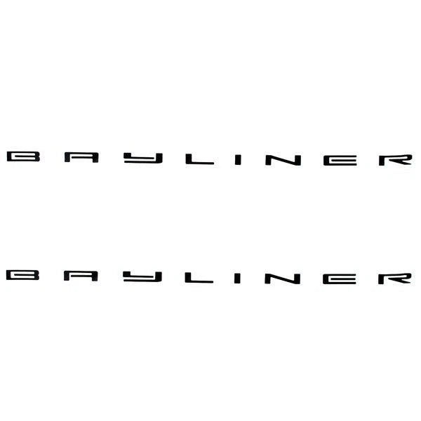 Bayliner Boat Brand Decal - Black Logo Stickers (pair)