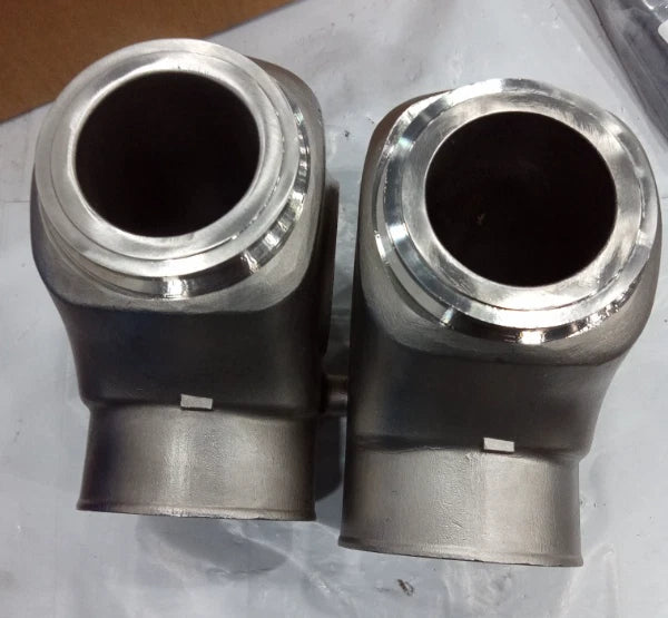 2Pcs Stainless Steel Elbow for Volvo Penta D4-180 - D4-320 Repl 21684826 3884701