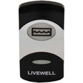 Carling Boat Rocker Switch Cover - Actuator Livewell Black Silver