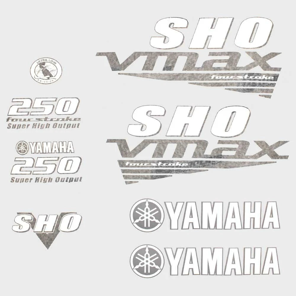 Yamaha Boat Engine Cowling Decals 157145-01 - 250 SHO VMAX (kit)