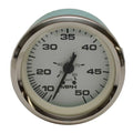 VeeThree Boat Speedometer Gauge 67702F - 3 1/4 Inch Silver White