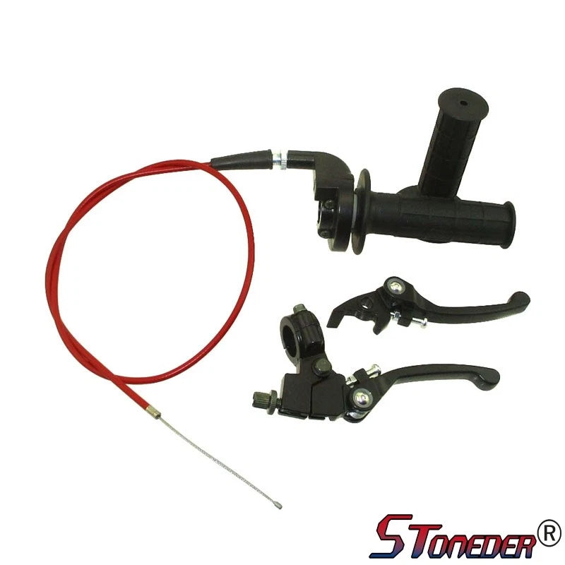 Motorcycle Brake Clutch Lever Twist Throttle Handle Grips 990mm Throttle Cable