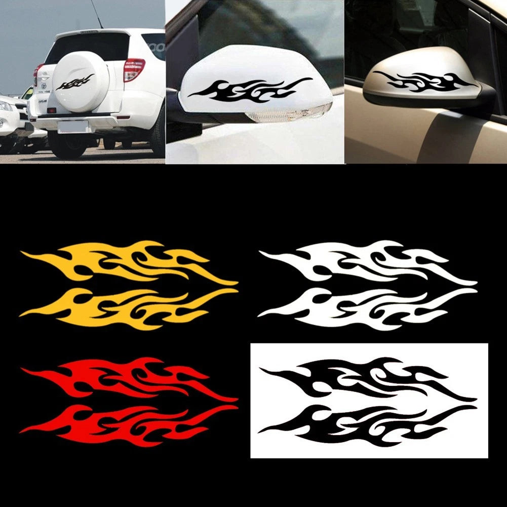 Easy to Apply Waterproof Flame Vinyl Sticker Kit for Car and Motorcycle