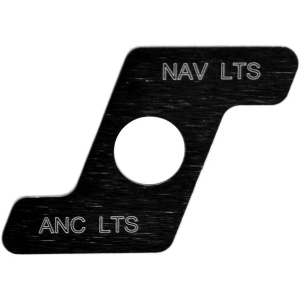 MasterCraft Boat Switch Plate - Black Nav Anc LTS Light Panel