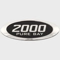 Blue Wave 2000 Pure Bay Boat Raised Decal 162318-01 - Silver - Black