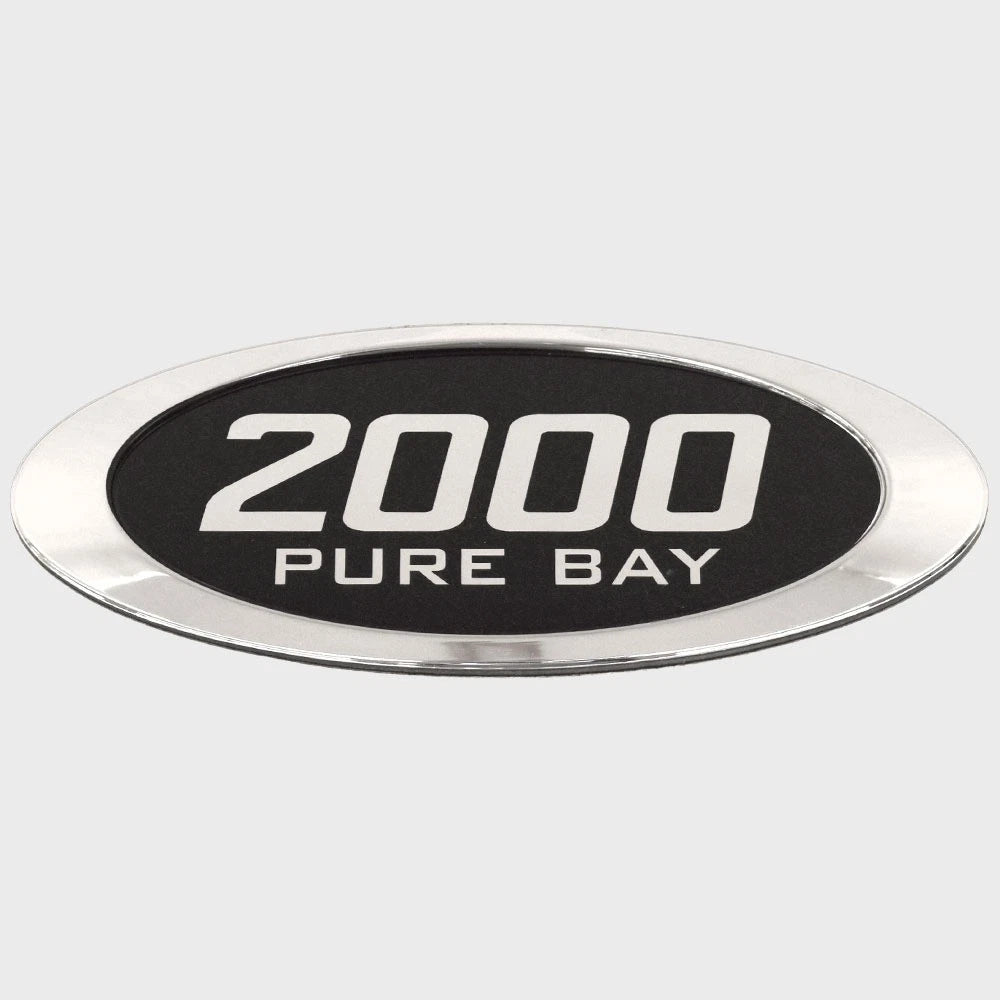 Blue Wave 2000 Pure Bay Boat Raised Decal 162318-01 - Silver - Black
