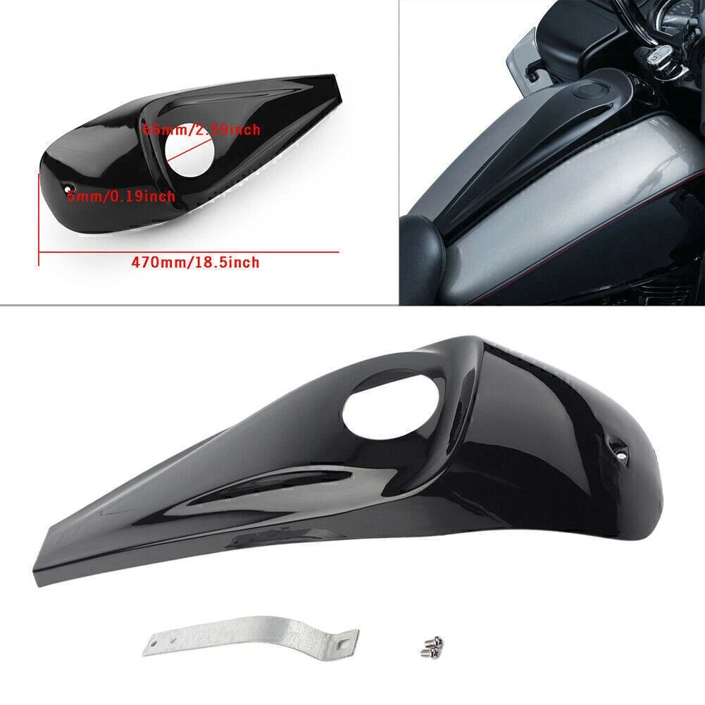 Smooth Dash Fuel Console Cover Black for Harley 2008 - 2017 Glides Road Street