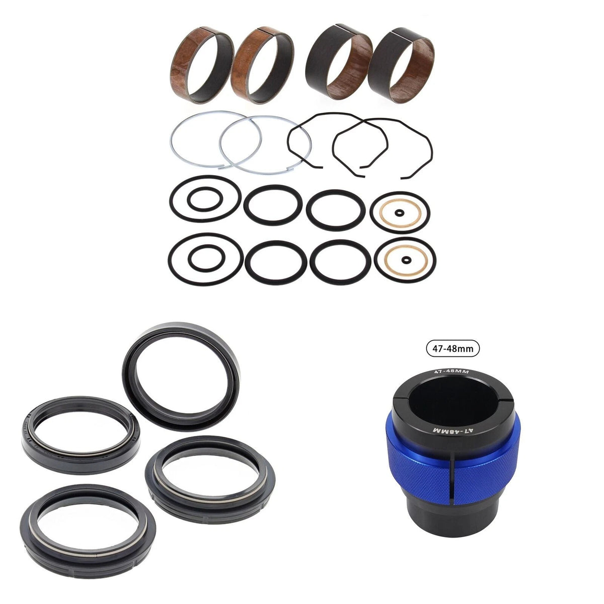 Complete Front Fork Rebuild Kit for Honda CRF450R 2009-2012 56- with Driver
