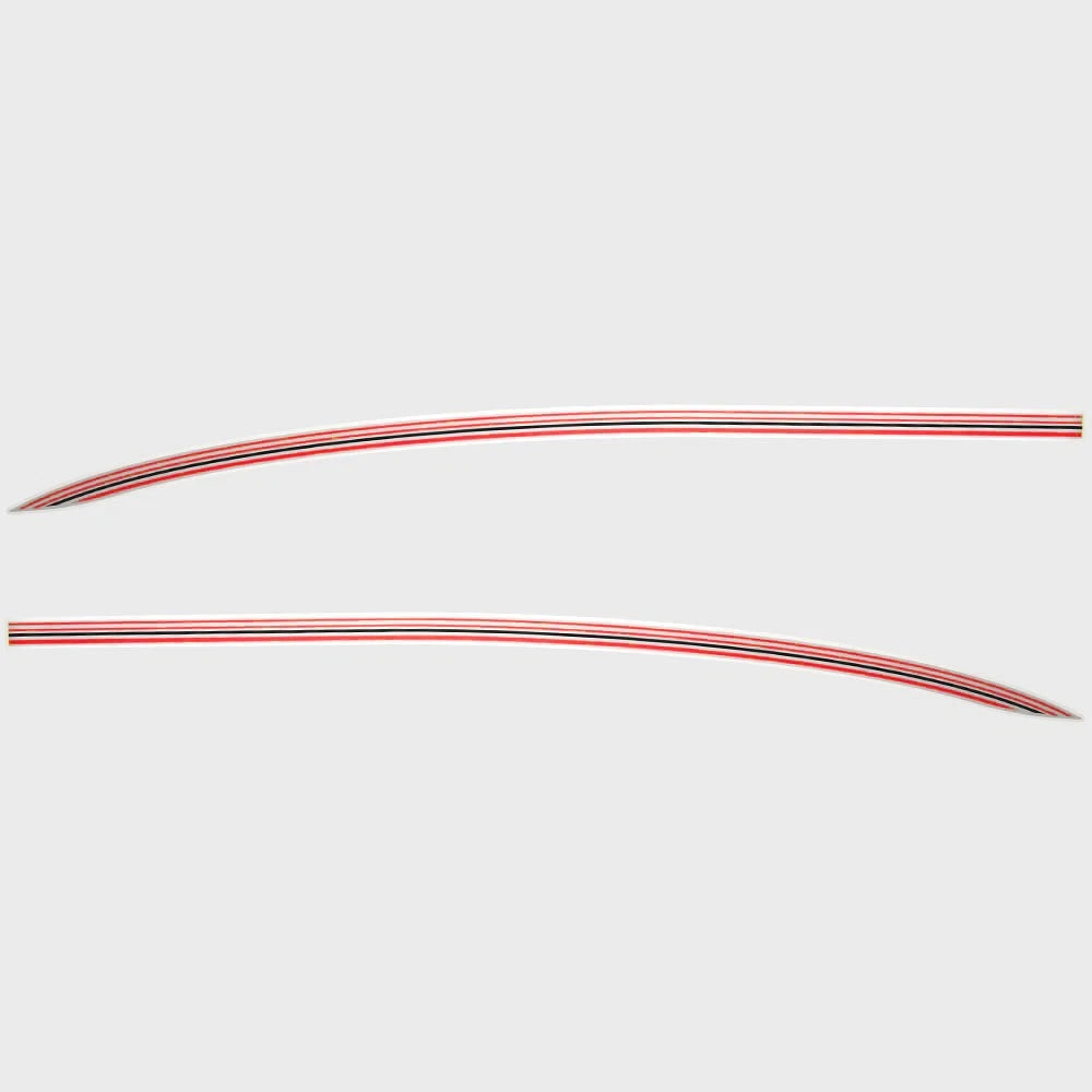 Tracker Boat Graphic Hull Decal 167466 - Sticker Red Silver (set of 2)