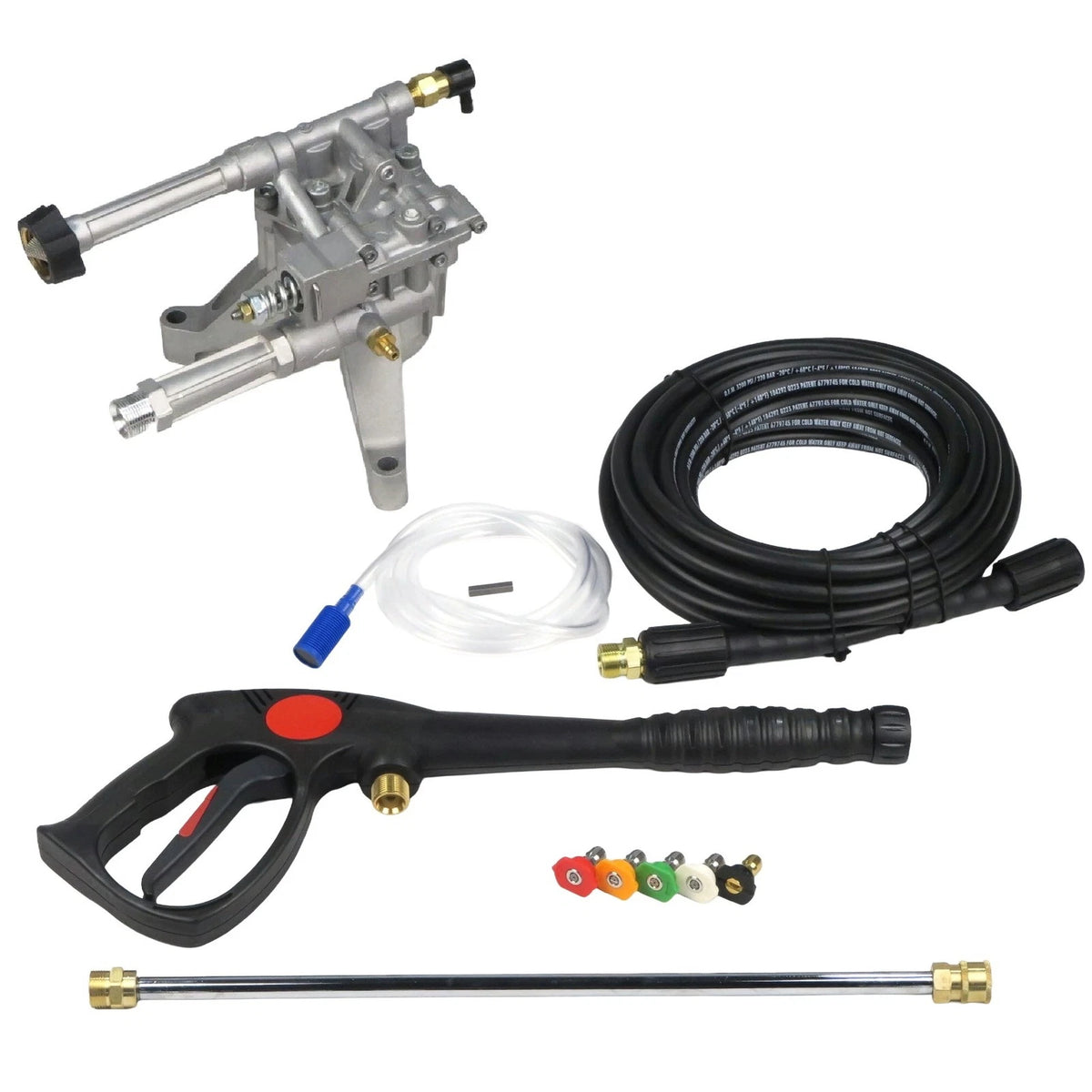 2400 Psi, 7/8" Shaft, Rear-Facing Vertical Pressure Washer Pump & Spray Kit