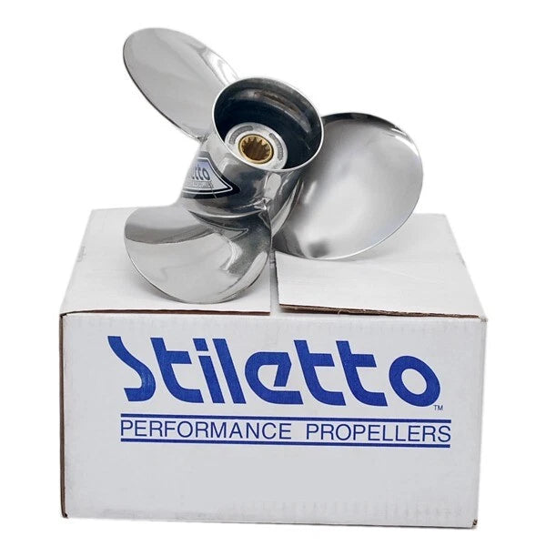 Stiletto 22009 OMC Performance Boat Propeller - 3-RH 12 X 9 Inch Pitch