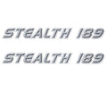 Misty Harbor Stealth 189 Pontoon Boat Decals - Gray Stickers (pair)