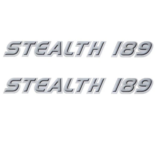 Misty Harbor Stealth 189 Pontoon Boat Decals - Gray Stickers (pair)