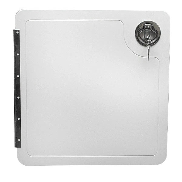 Tracker Boat Hatch Door 151131 - Locking 14 1/2 X 4 3/4 Inch Off White