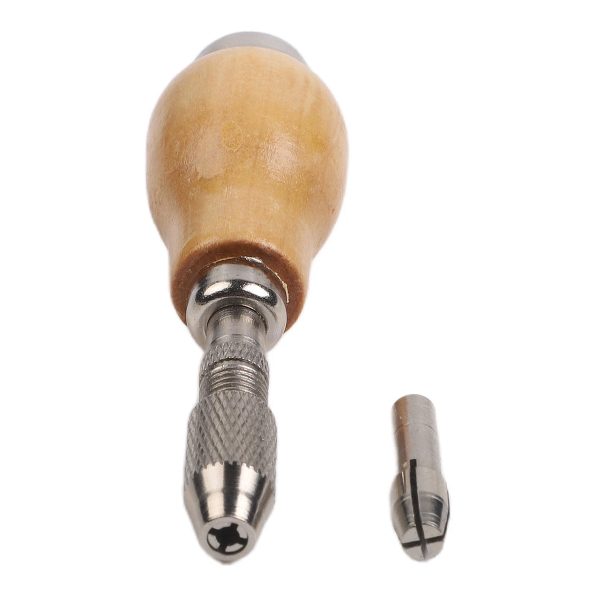 Jeweler Pin Vise Vice with Wooden Handle and Chuck for Wire Wrapping Drill Tool