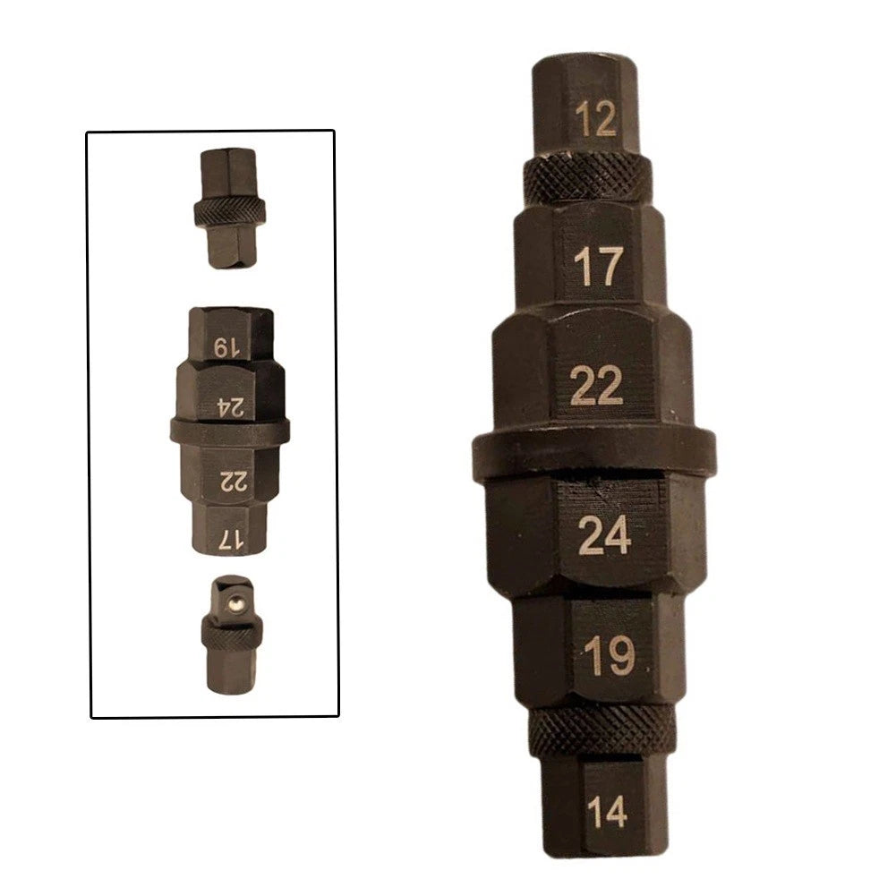 Steel 6 in 1 Motorcycle Axle Wrench for Reliable Long Term Performance