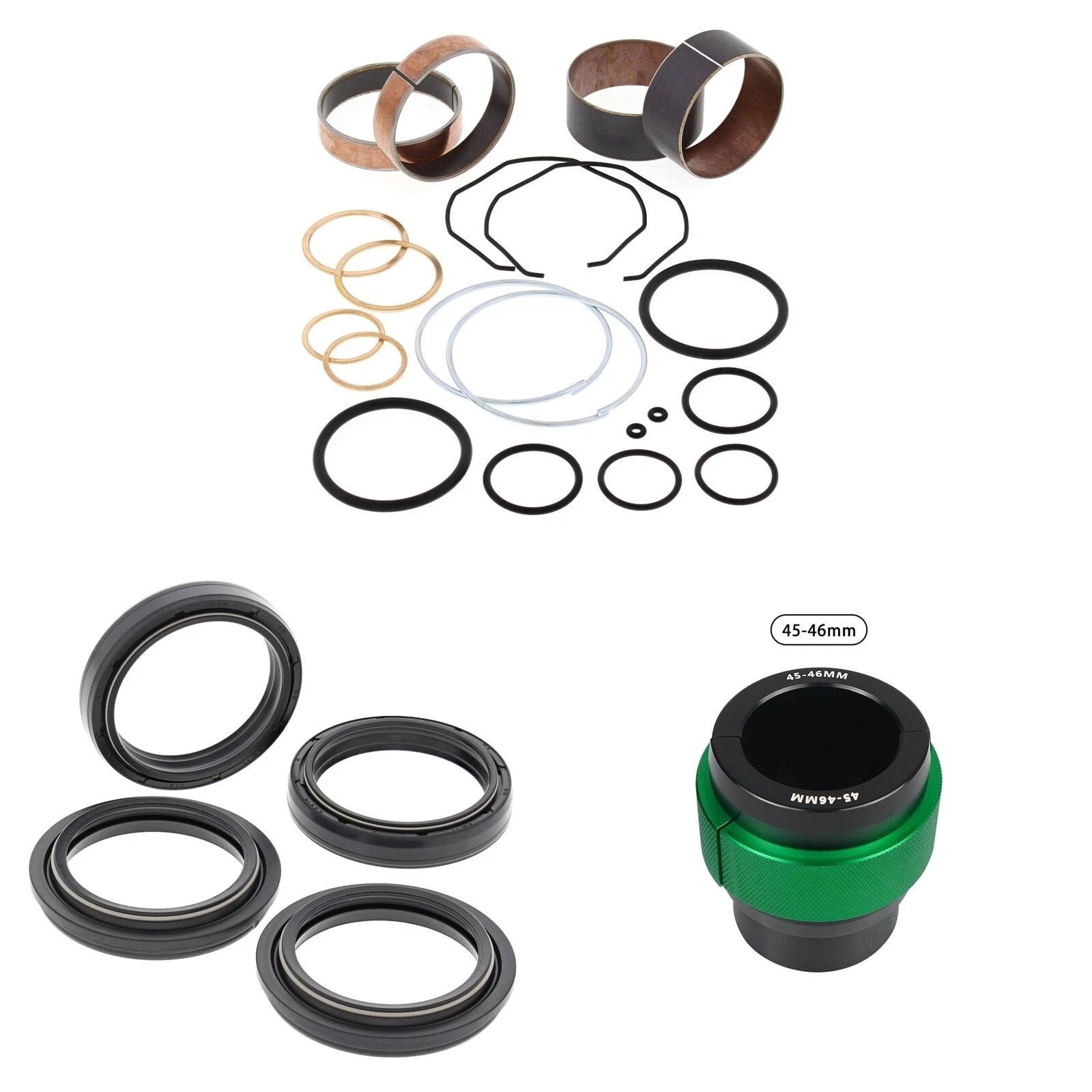 Complete Front Fork Rebuild Kit for Yamaha WR250F 2001-2003 56- with Driver