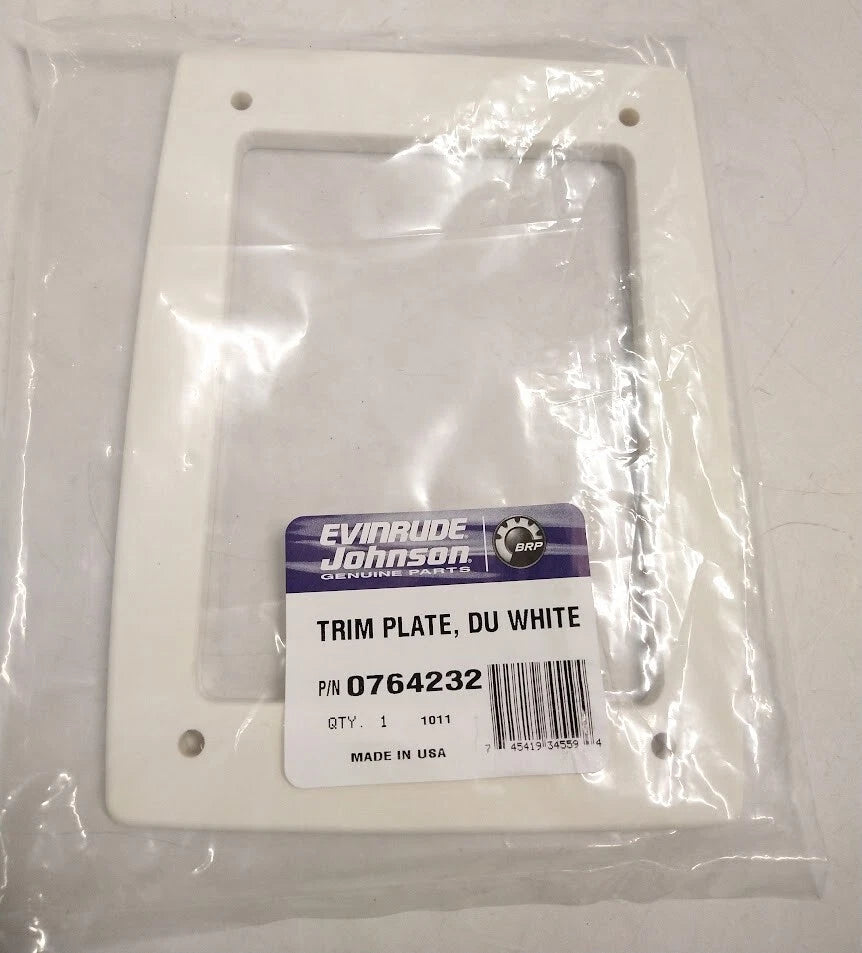 Evinrude Johnson 0764232, DU White Trim Plate