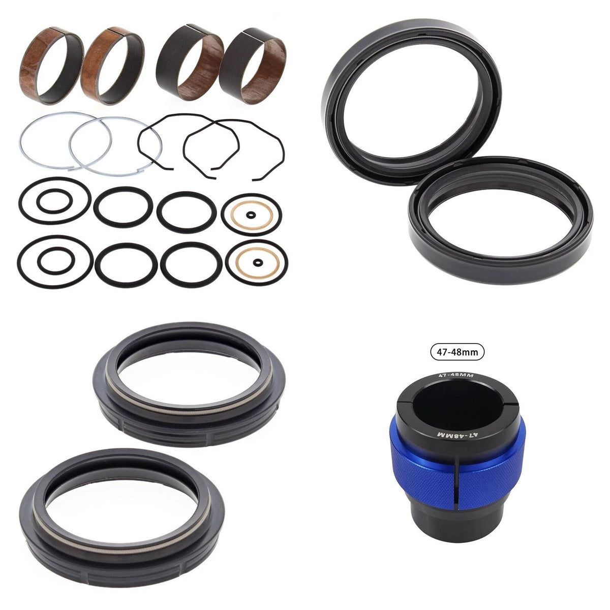 Complete Front Fork Rebuild Kit for Honda CRF450R 2013-2016 with Driver