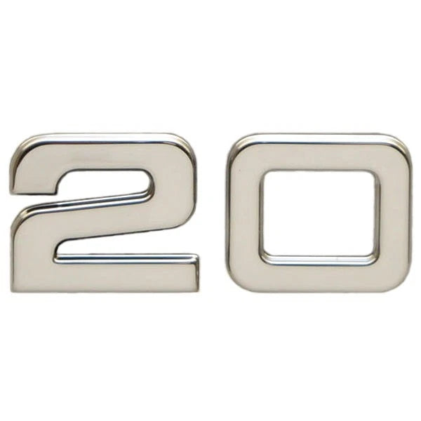 Ranger Boat Number Decal 7604289 - 20 Silver 2 3/8 X 1 Inch