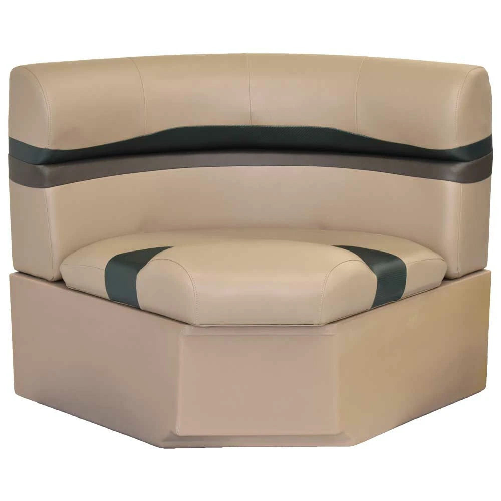 Wise Pontoon Boat Corner Seat 3005-2-1807 - Sailfish Beige - Green