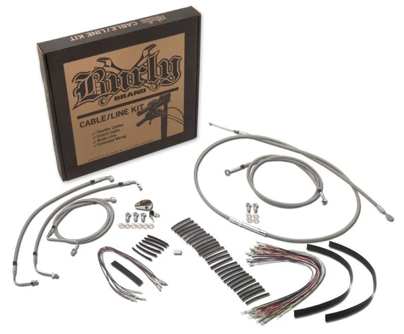 Burly Brand Control Kit 15in Bagger Bar – Fits Harley Davidson FLHT 1997-1999