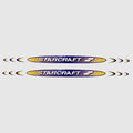 Starcraft Boat Emblem Decal Stickers - Purple Yellow (pair)