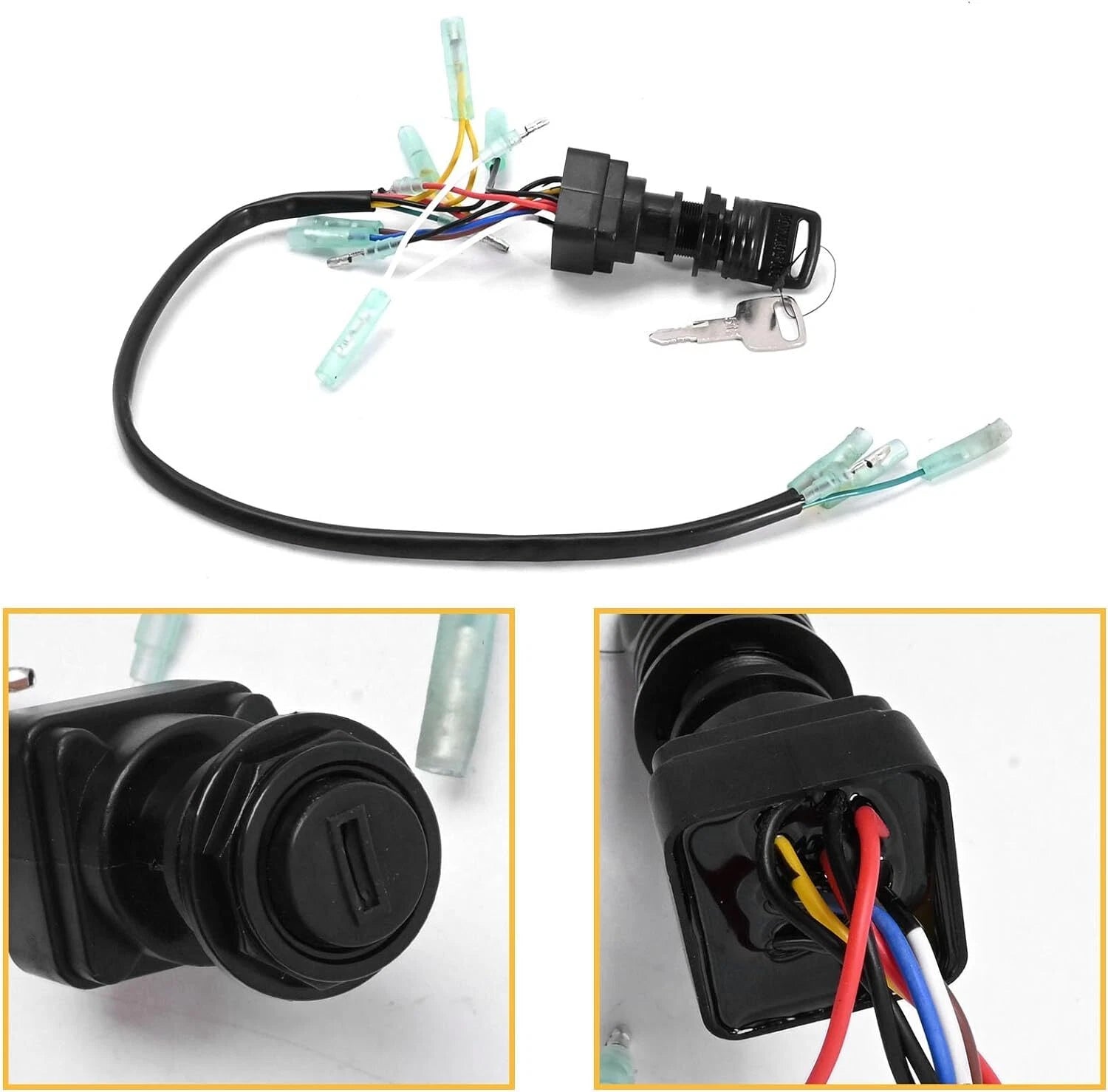 For Yamaha Boat Outboard Motor Control Ignition Main Key Switch #703-82510-43- 00