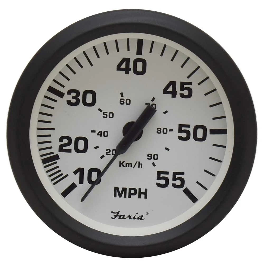 Faria Marine Boat Speedometer Gauge SE9473I - Euro Black 3 1/4 Inch
