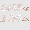 Crestliner Boat Model Decals - 2485 LSi Copper Stickers (pair)