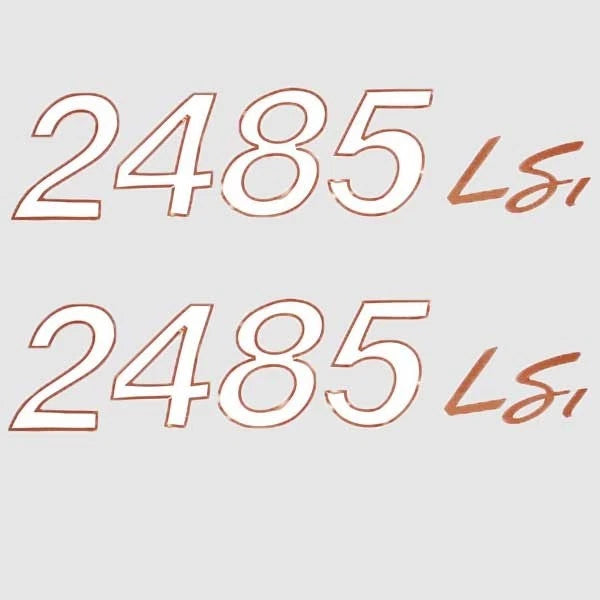 Crestliner Boat Model Decals - 2485 LSi Copper Stickers (pair)
