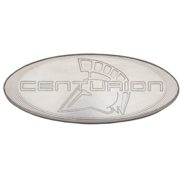 Ski Centurion Boat Emblem Plate - 6 X 2 1/2 Inch Aluminum
