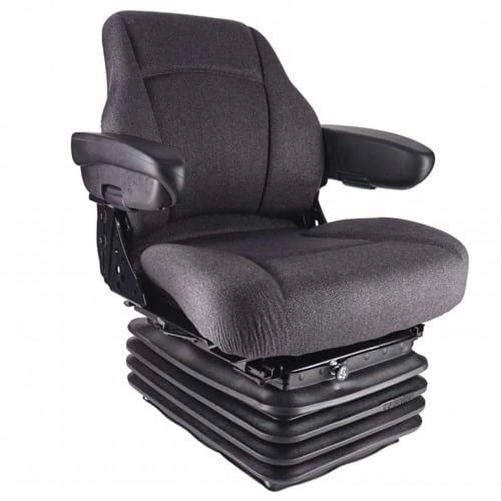 S1999934 Sears Mid Back Seat, Gray Fabric with Air Suspension - Fits John Deere