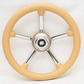 Uflex Boat Steering Wheel 42356E - V24C 13 7/8 Inch Tan Stainless