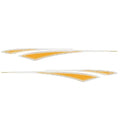 Larson Boat Raised Graphic Decals - Gold Stickers (set of 2)