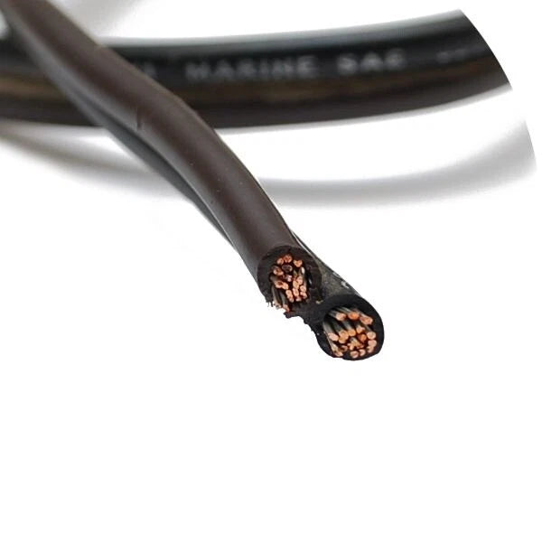 Standard 10/2 Awg Black - Brown Boat Marine Wire (20 Foot)