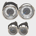 Faria Boat Gauge Set - Mercury with GPS Speedometer Silver (set of 4)