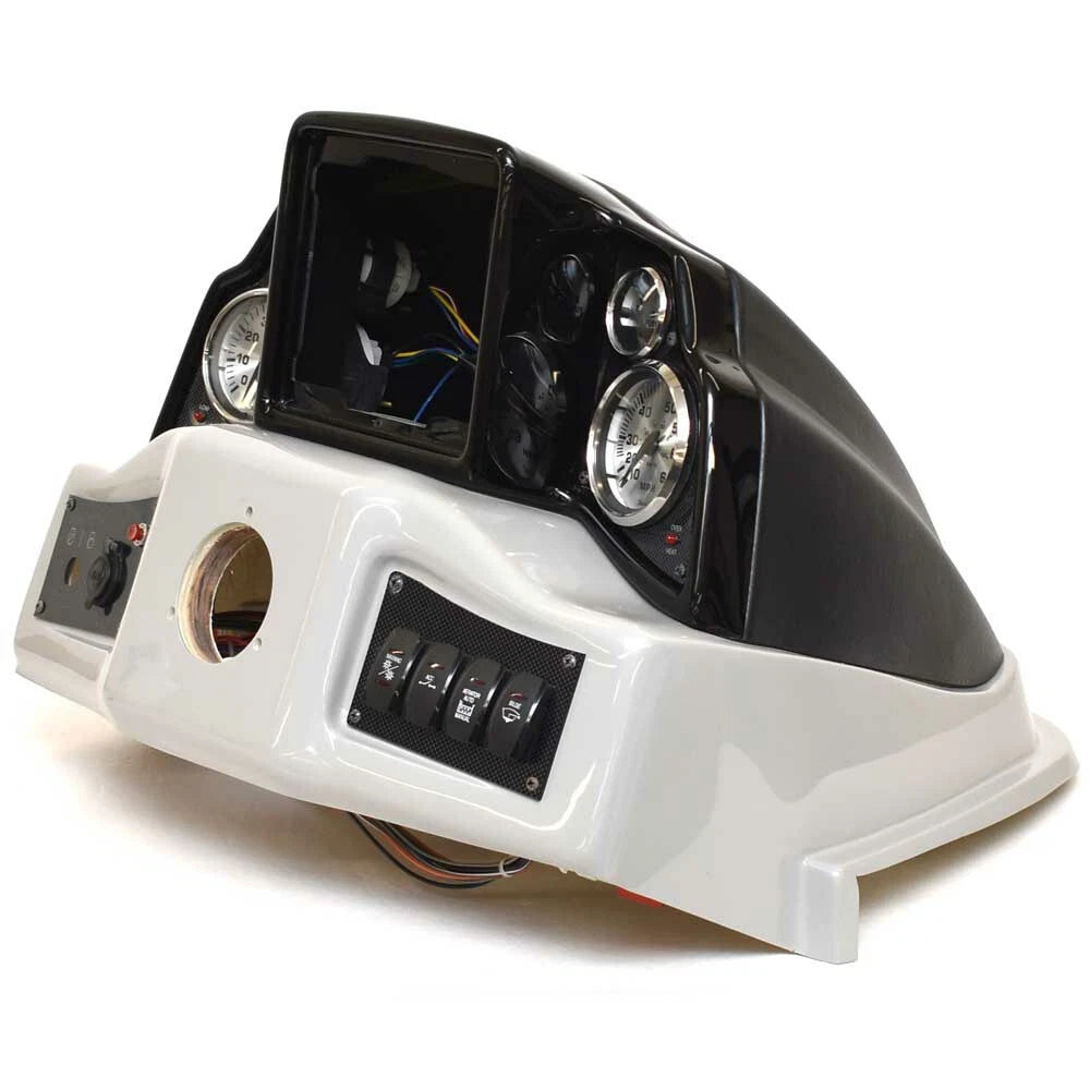 G3 Boat Gauge Dash Panel Console - Black - Gray Glossy Plastic